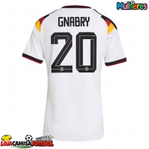 Camisa de Futebol Alemanha Serge Gnabry #20 Equipamento Principal Mulheres Mundo 2026 Manga Curta